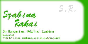 szabina rakai business card